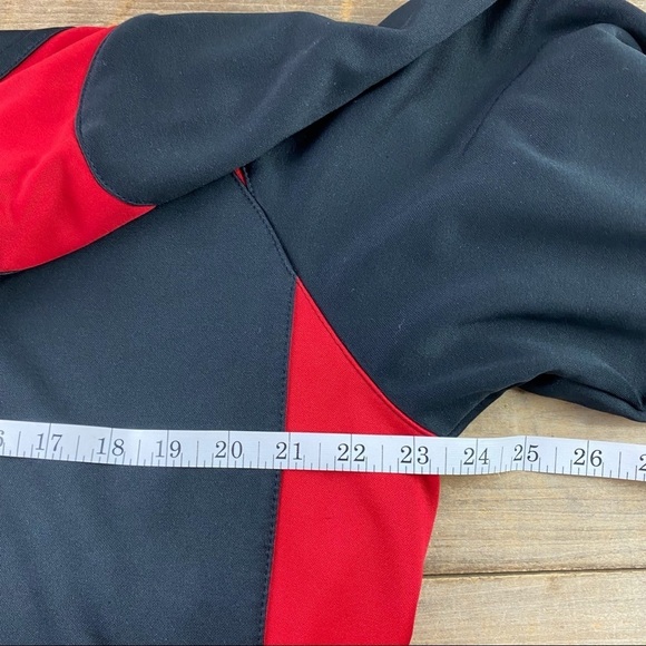Holloway black & red 1/4 zip pullover athletic LS top, L - Picture 7 of 10